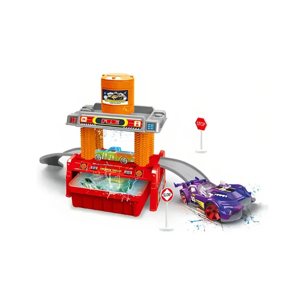 Lavadero De Autos Cambia De Color Juguete Infantil Rojo