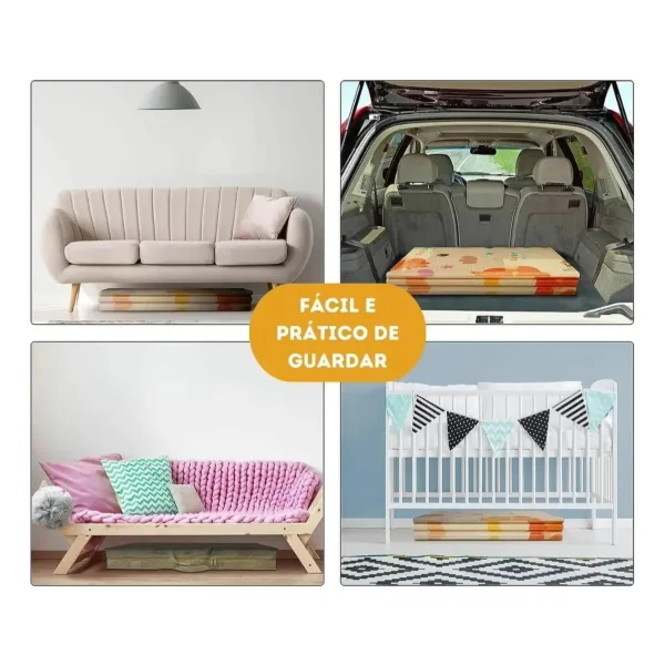 Alfombra Antigolpes Reversible Bebe Plegable 120x180cm