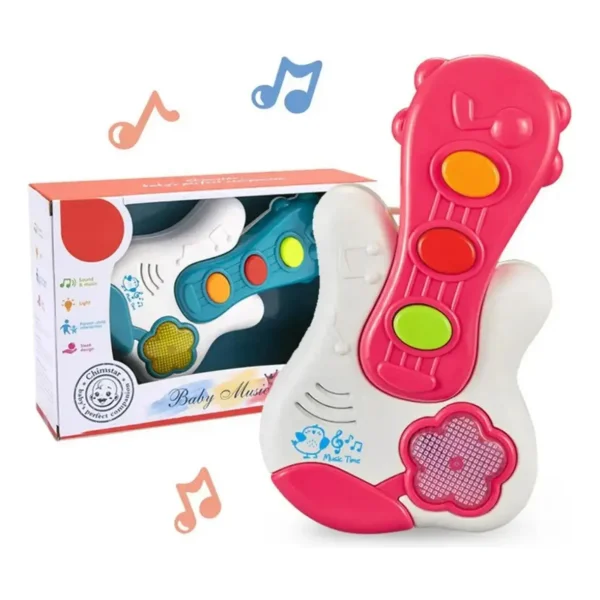 Guitarra Para Niños Juguete Instrumento Musical Sonido Y Luz