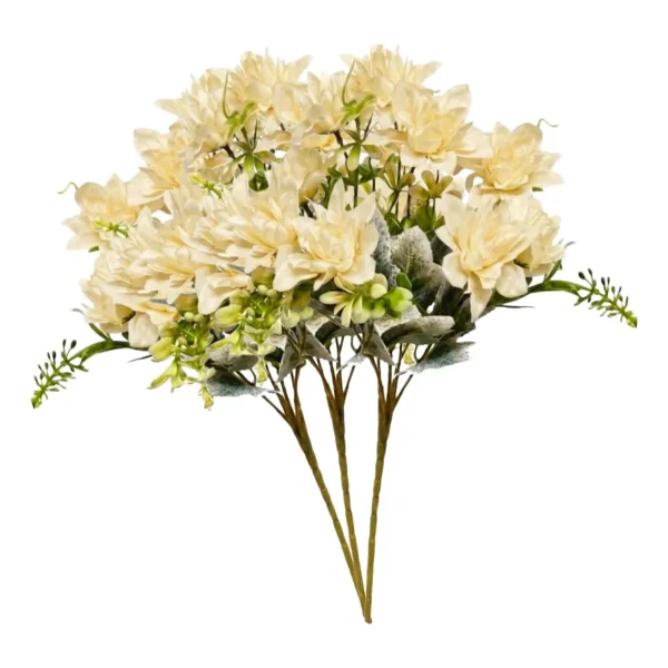 Ramo De Flores Artificiales Dalia 30cm Deco Hogar Pack X6 Lila