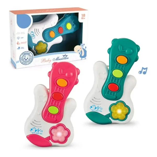 Guitarra Para Niños Juguete Instrumento Musical Sonido Y Luz