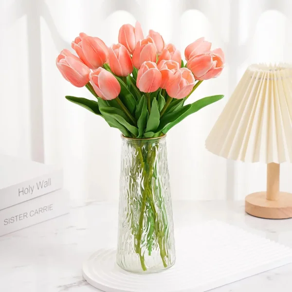 Tulipan Artificial Flores Artificiales Decoracion Ramo X5