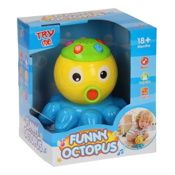Proyector Pulpo Musical Luz Y Sonido Para Bebe