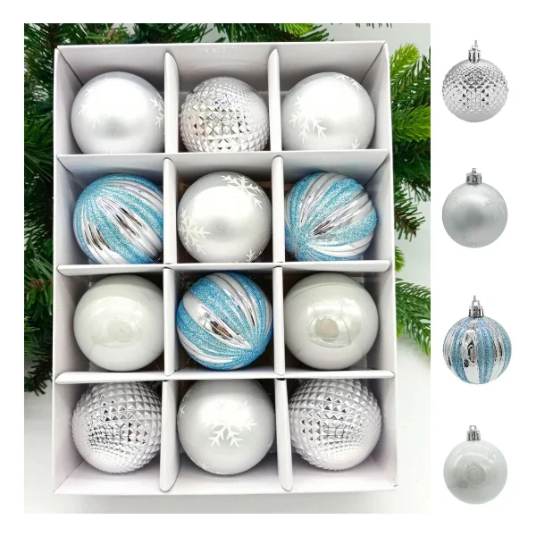 Navidad Adornos Bolas Navideñas Decoradas 6cm X72 Piezas