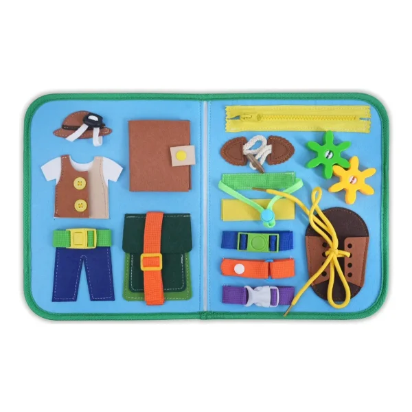 Valija Sensorial Actividades Montessori Dinosaurios Niños Multicolor