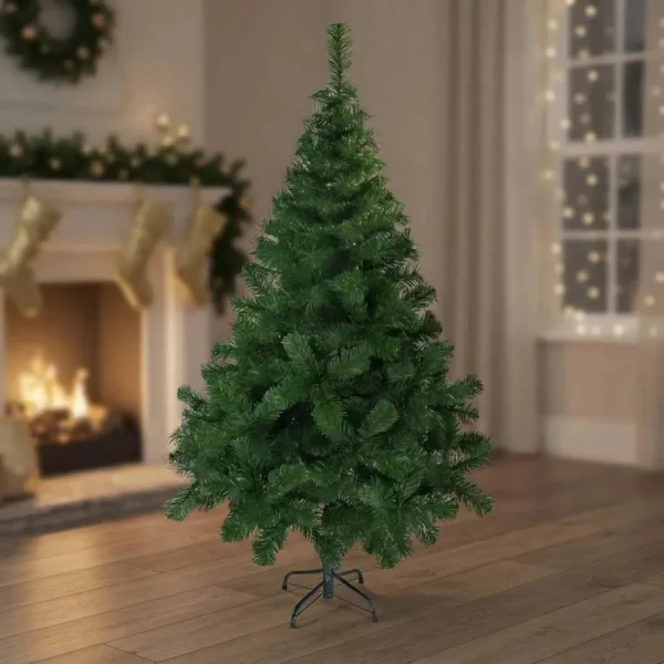 Arbol De navidad Tronador De Lujo Verde 1.20mts Base Metal