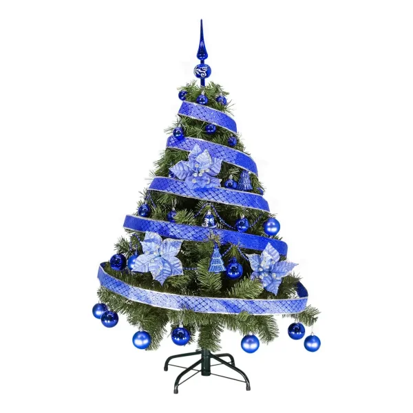  Arbol De Navidad Tronador Lujo 1,20mts Con Adornos Kit X30