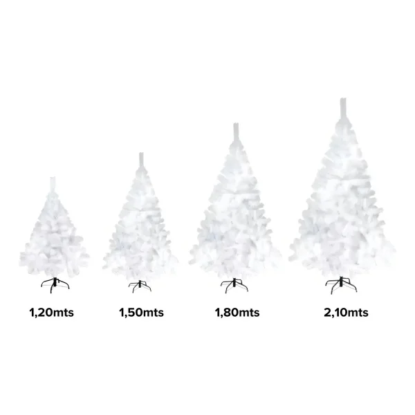 Arbol De Navidad Blanco Tronador De Lujo 2.10m