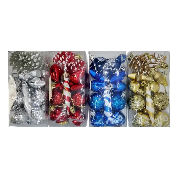 Adornos Navideños Set Decoracion 12u Surtido Navidad Bolas