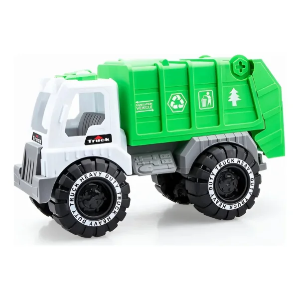 Camion Recolector De Basura Juguete A Friccion Color Verde
