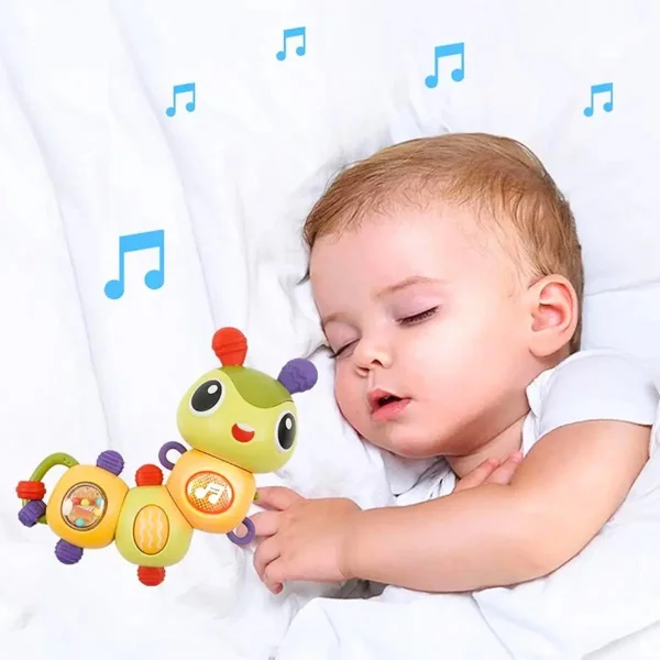 Sonajero Bebe Oruga Movil Luz Didactico Para Bebe