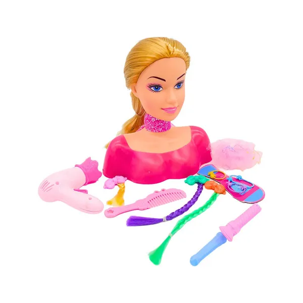 Cabeza De Muñeca Para Peinar Princess Con Accesorios Peluqueria Princesa