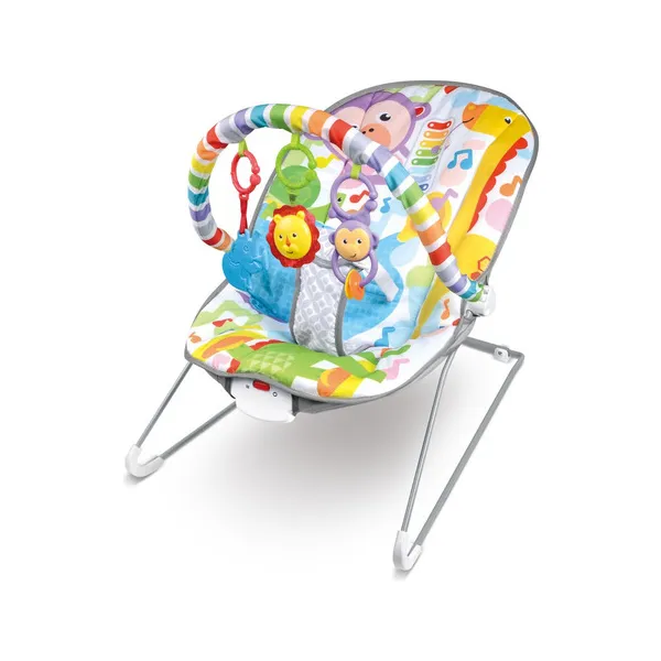 Mecedora Silla Multicolor Para Bebe Con Vibración Y Sonajero
