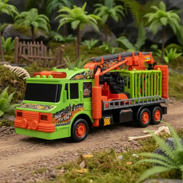 Camion Transportador Dinosaurios Juguete Gigante Monster Verde