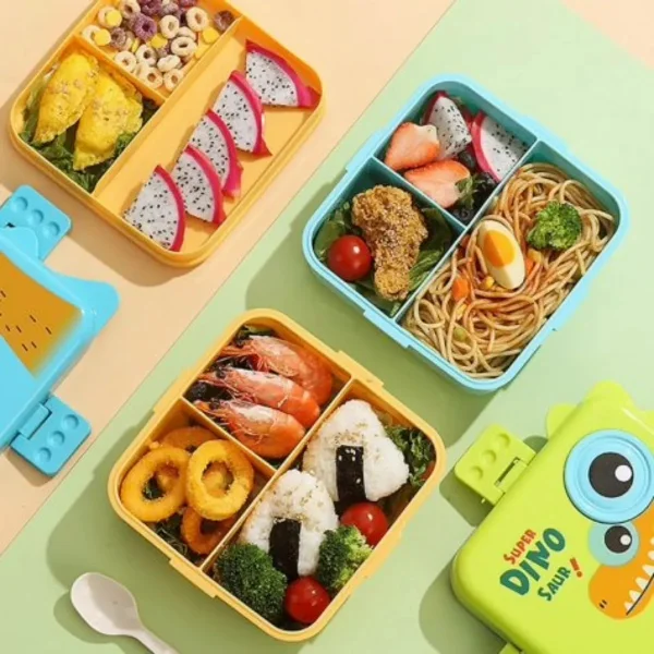 Lunchera Infantil Dinosaurio Escolar Jardin Vianda Infantil Amarillo