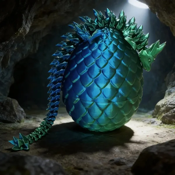 Dragón Articulado 3d Huevo Sorpresa 10cm Figura Coleccion