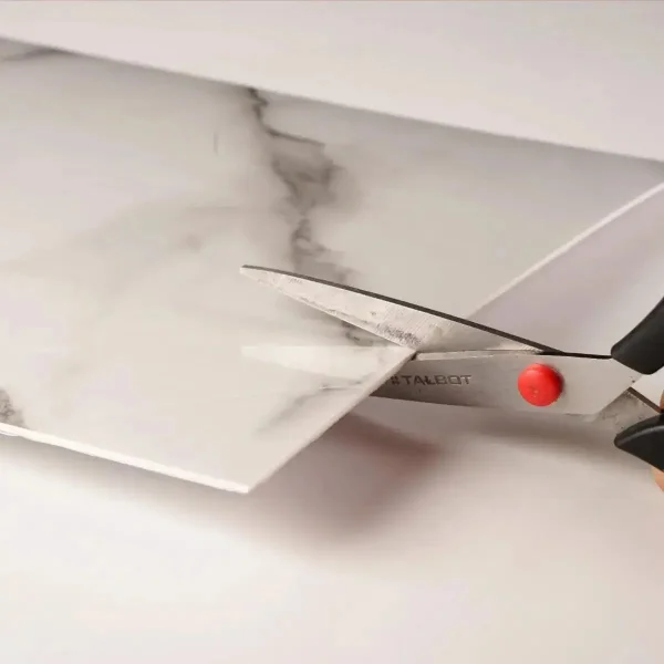 Revestimiento Pared Simil Mármol Pe Autoadhesivo Pack X20 Gris Suave