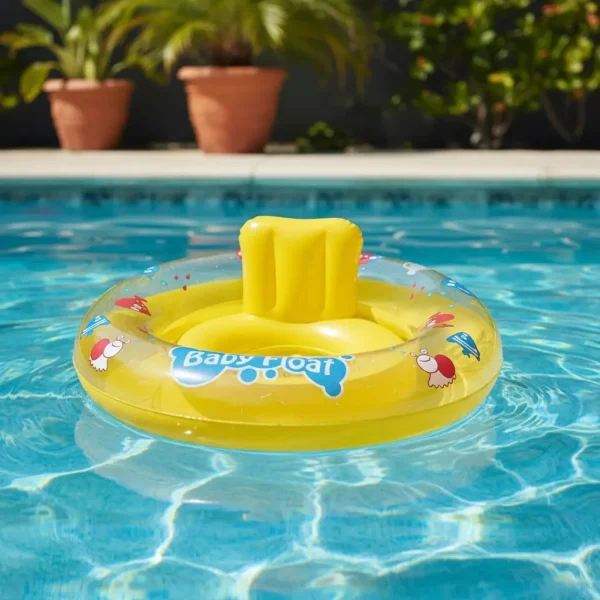 Aro Salvavidas Flotador Inflable Bebe Para Pileta 63cm Amarillo