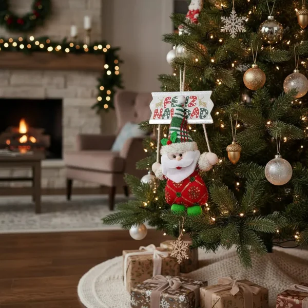 Adornos Navideños Colgante De Paño Deco Navidad Rojo Colgante De Paño