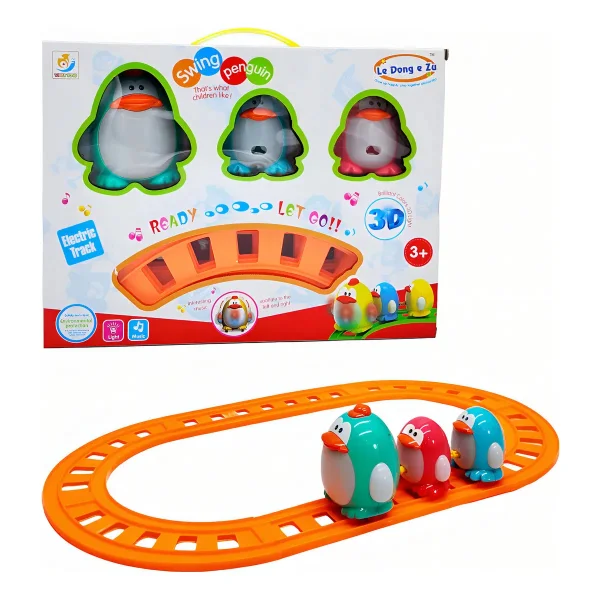 Tren Pinguinos Juguete Luz Sonido Movimiento Multicolor