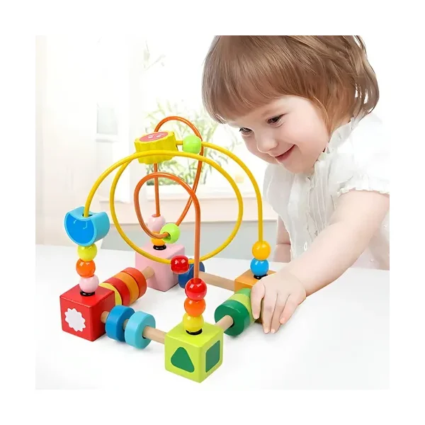 Laberinto Didactico Plastico Amarillo Para Niños 2-4 Años