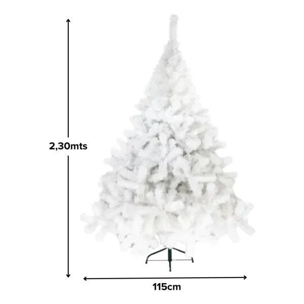 Arbol De Navidad Blanco Montañes Deluxe 2,30mts