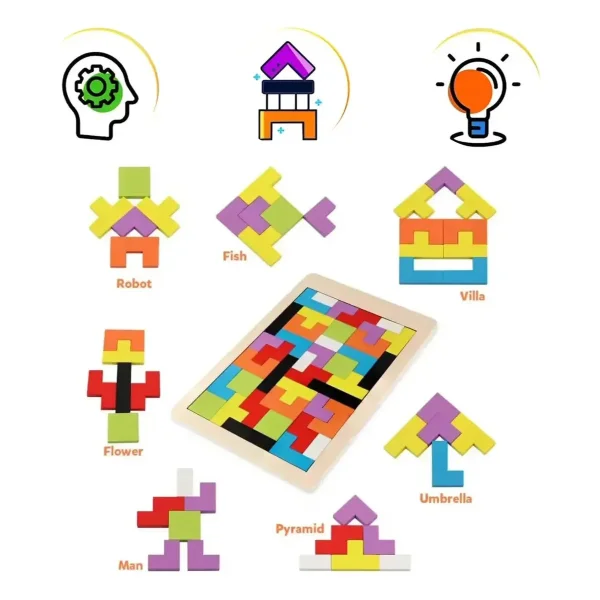 Rompecabezas Tetris Madera Infantil