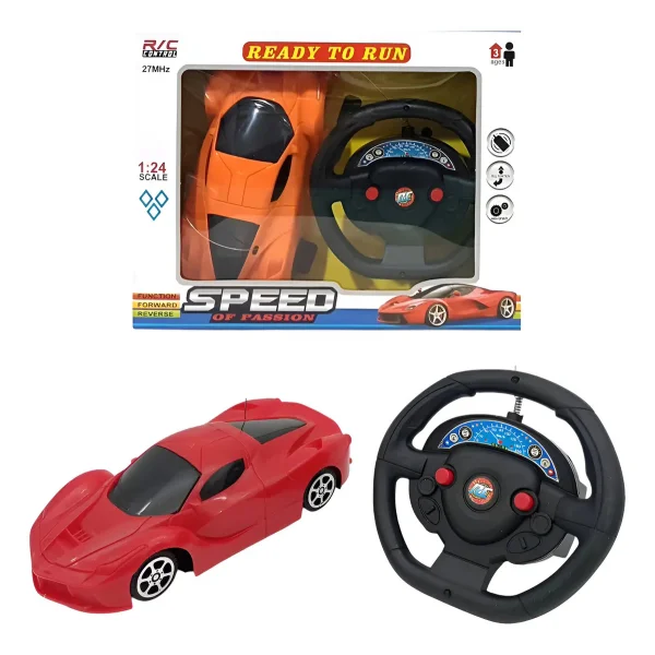 Auto De Carrera Deportivo A Control Remoto Radio Escala 1:24
