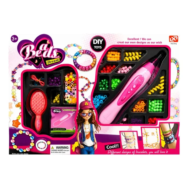 Set De Bijouterie Con Mostacillas Para Pelo Con Aplicador