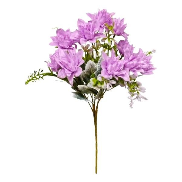 Ramo De Flores Artificiales Dalia 30cm Decoración Hogar Crema