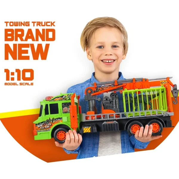 Camion Transportador Dinosaurios Juguete Gigante Monster Verde