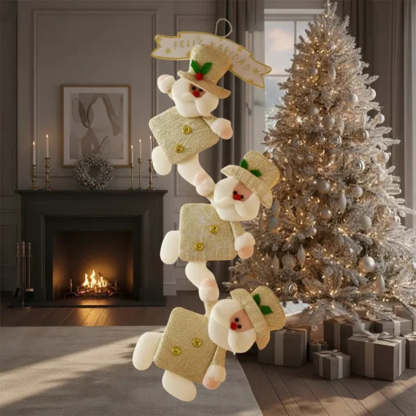 Adornos Navideños Colgante De Paño Navidad Blanco