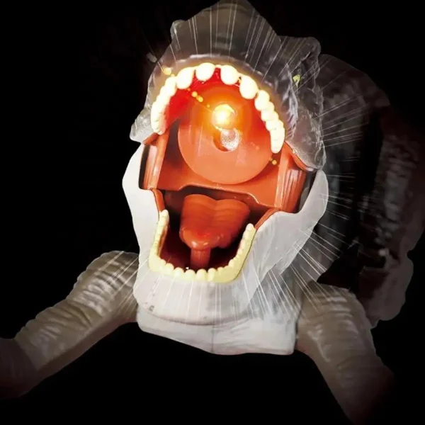 Dinosaurio Control Remoto Luces Sonidos Marron Claro