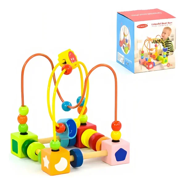Laberinto Didactico Plastico Amarillo Para Niños 2-4 Años