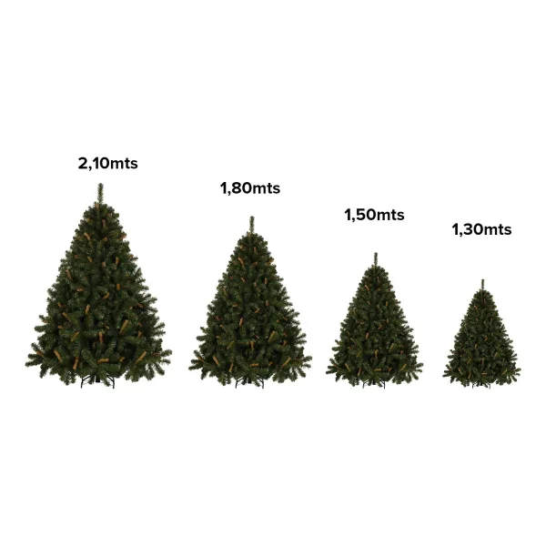 Arbol De Navidad Verde Alpino 1.5mts Base Metalica