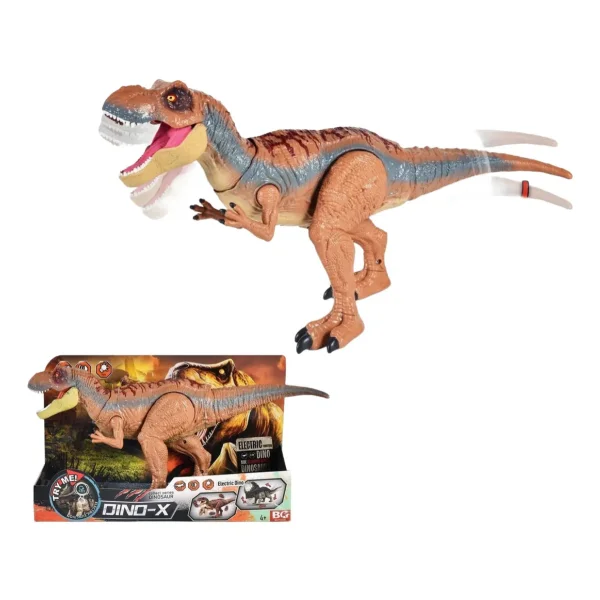 Dinosaurio T-rex Articulado Juguete Luz Sonido Y Movimiento T-rex Marrón