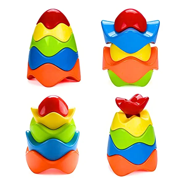 Bloques Apilables Juguete Didactico Bebes Rojo