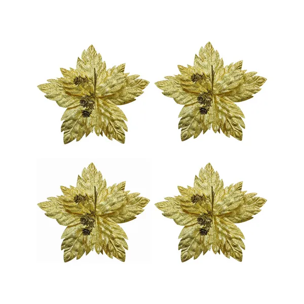 Flor 25cm Oro Arbol De Navidad Adornos Decoracion X4u