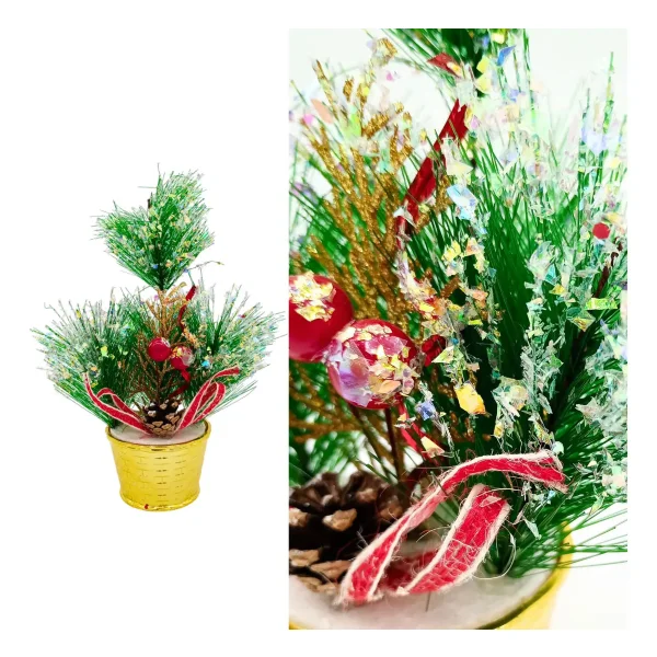 Arbolito De Navidad Decoracion Navideña Pino 20cm Adornos Verde