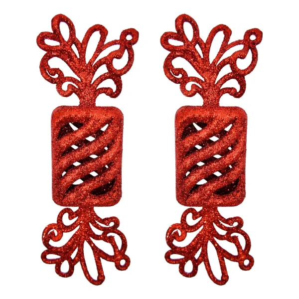 Adorno Navideño Caramelo Colgante X2 Decoración Para Arbol