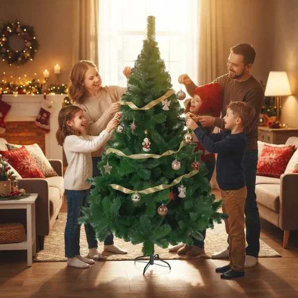 Arbol de Navidad Tronador Verde 1.5mts Base Metal