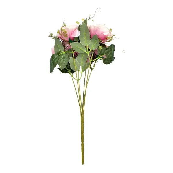 Ramo De Rosas Flores Artificiales 35cm Decoracion X3 Rojo
