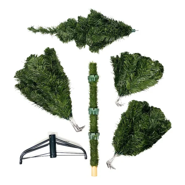 Árbol De Navidad Fabesa Canadian 1.5mts Frondoso Base Metálica Verde