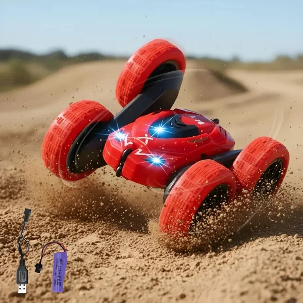 Auto A Radio Control Remoto Luz Giro 360° Acrobatico Stunt