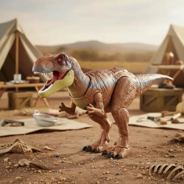 Dinosaurio T-rex Articulado Juguete Luz Sonido Y Movimiento T-rex Marrón
