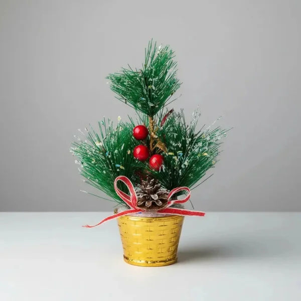 Arbolito De Navidad Decoracion Navideña Pino 20cm Adornos Verde