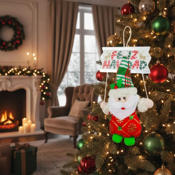Adornos Navideños Colgante De Paño Deco Navidad Rojo Colgante De Paño