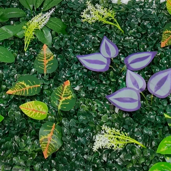 Jardín Vertical Artificial Flores Interior Exterior 40x60 Verde