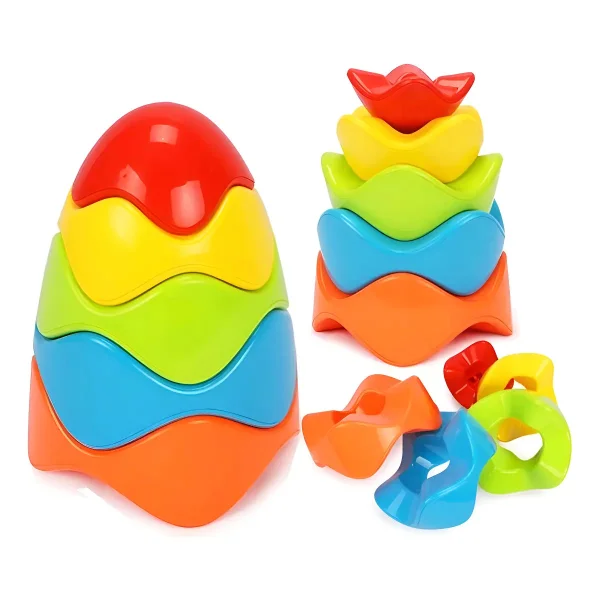 Bloques Apilables Juguete Didactico Bebes Rojo