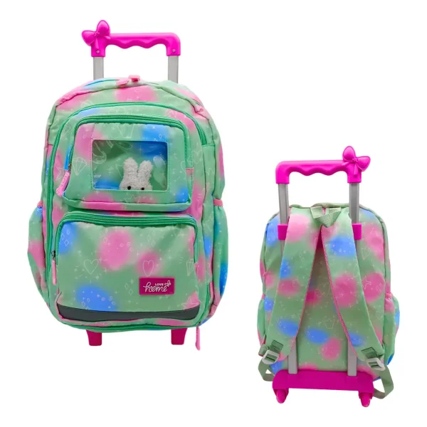 Mochila Carrito Escolar Carro Con Ruedas Infantil + Peluche